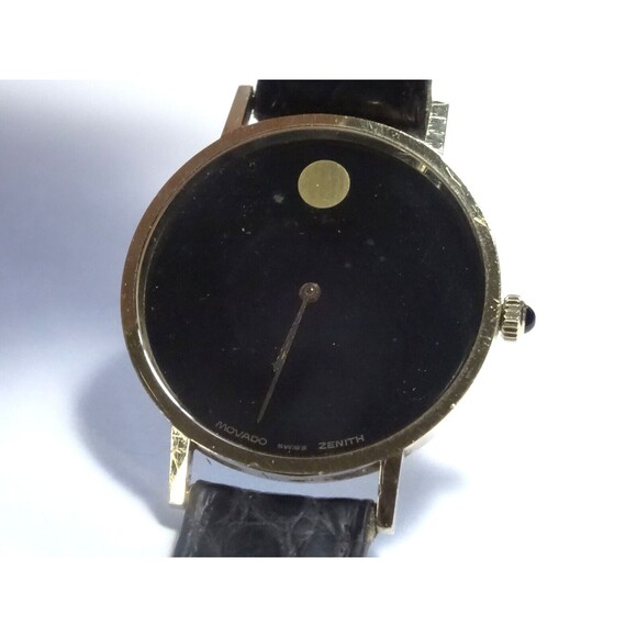 Mod 1977 Zenith Movado Museum Watch 14k Solid Gold 17J Spiderwebs Cal 30.5 main image 12